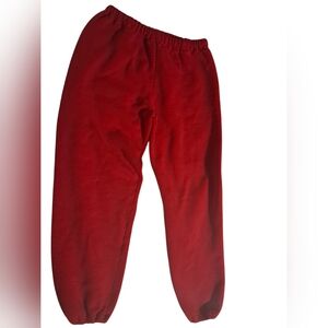 Russell Athletic Mens Size L Bright Red Joggers